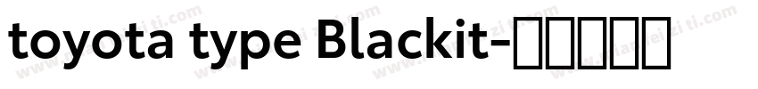 toyota type Blackit字体转换